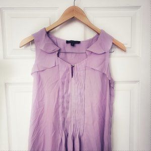 Lilac Banana Republic Ruffled Tank Blouse
